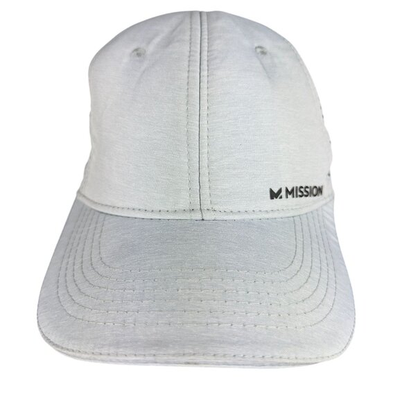 Mission Cap Adults Hydroactive Cooling Performance Vented  Light Gray Lazer Cut - Picture 2 of 12